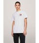 Tommy Jeans T-shirt essenziale slim fit con logo grigio