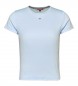 Tommy Jeans Essentieel geribd T-shirt blauw