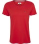 Tommy Jeans T-shirt Soft Round Neck red