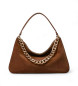 Twinset Sac moyen en daim marron 