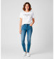 Twinset Camiseta logotipo blanco