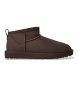 UGG Classic Ultra Mini støvler i skind, chokolade