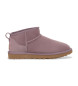 UGG Klassische Ultra Mini fliederfarbene Lederstiefel