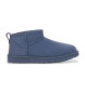 UGG Botas de couro Classic Ultra Mini azul-marinho