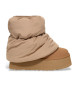 UGG Klassische Mini Dipper Puffer Lederstiefeletten braun