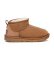 UGG Classic Ultra Mini usnjeni čevlji rjave barve