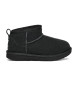 UGG Botines de Piel Classic Ultra Mini negro