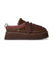 UGG Sapatilhas de pele Heritage Lace-Up castanho escuro