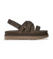 UGG Goldenstar Gleam leather sandals brown