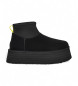 UGG Botines de Piel Classic Mini Dipper negro