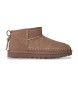 UGG Botines de Piel Classic Ultra Mini Biarritz marrn