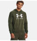 Under Armour Felpa verde con logo UA Rival Fleece