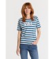 Victorio & Lucchino, V&L Blue horizontal striped short sleeve t-shirt