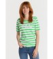 Victorio & Lucchino, V&L Green horizontal striped short sleeve t-shirt