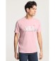 Victorio & Lucchino, V&L Camiseta de manga corta basica grafica V&L hojas rosa