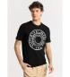 Victorio & Lucchino, V&L Short-sleeved T-shirt with black charcoal logo design
