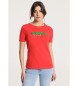 Victorio & Lucchino, V&L T-shirt met korte mouwen en palmbomen rood