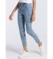 Victorio & Lucchino, V&L Jeans : Medium Box - Hohe Taille Skinny blau