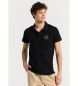 Victorio & Lucchino, V&L Basic short sleeve polo shirt with hidden buttons black