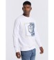 Victorio & Lucchino, V&L Sweatshirt ohne Kapuze mit Boxkragen weiß