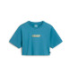 Vans T-shirt retrò V Crew Crop II blu