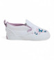 Vans Slip-on-sneakers med velcrolukning og ternet print i hvid