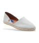Verbenas Grey Carmen Leather Espadrilles