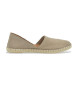 Verbenas Carmen beige espadriller i lder