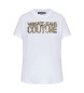 Versace Jeans Couture Institutionelles T-shirt Logo mit weien Kristallen