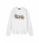 Versace Jeans Couture Felpa regular fit con logo bianco