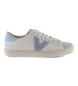 Victoria Berlijn Sneakers Leer & Splitleer wit, blauw