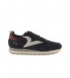 Victoria Retro Jogger navy leather trainers