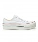 Zapatillas estilo basket blanco -Altura plataforma: 4 cm-