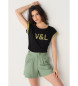 Victorio & Lucchino, V&L Short con bolsillos laterales verde