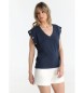 Victorio & Lucchino, V&L T-shirt con bottoni blu navy