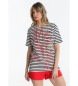 Victorio & Lucchino, V&L T-shirt Ã  rayures graphiques bleues