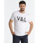 Victorio & Lucchino, V&L Graficzny T-shirt w kolorze białym