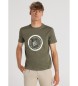 Victorio & Lucchino, V&L T-shirt verde com logÃ³tipo grÃ¡fico redondo