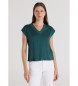 Victorio & Lucchino, V&L T-shirt a maniche corte con scollo a V e dettaglio verde