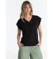 Victorio & Lucchino, V&L T-shirt scollo a V con dettaglio nero