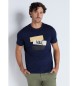 Victorio & Lucchino, V&L Kortærmet t-shirt med marineblå print