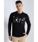 Victorio & Lucchino, V&L Long sleeve t-shirt with black foil print