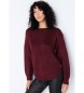 Victorio & Lucchino, V&L Buttoned jumper with burgundy box collar