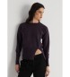 Victorio & Lucchino, V&L Basic-Pullover mit fliederfarbenem Schlitz