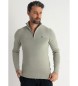 Victorio & Lucchino, V&L Jersey cuello Perkins con cremallera gris