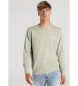Victorio & Lucchino, V&L Sweatshirt sans capuche Ã  col rond avec graphisme essentiel sur le dos vert