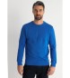 Victorio & Lucchino, V&L BlÃ¥ labyrint-prÃ¦get sweatshirt uden hÃ¦tte