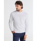 Victorio & Lucchino, V&L Hoodless sweatshirt vit med logotryck