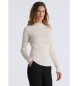 Victorio & Lucchino, V&L Ribbad pullover med raglanrm beige