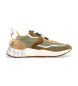 Voile blanche Sneakers Club 01 in pelle verde